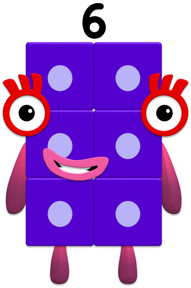 Numberblock Six (with my updated rigs) by BluShneki522 on DeviantArt
