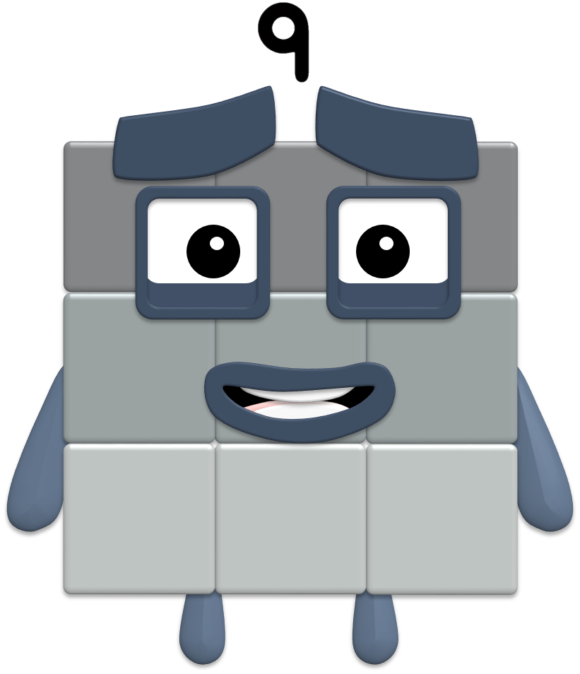 Numberblock Nine (with my updated rigs) by BluShneki522 on DeviantArt