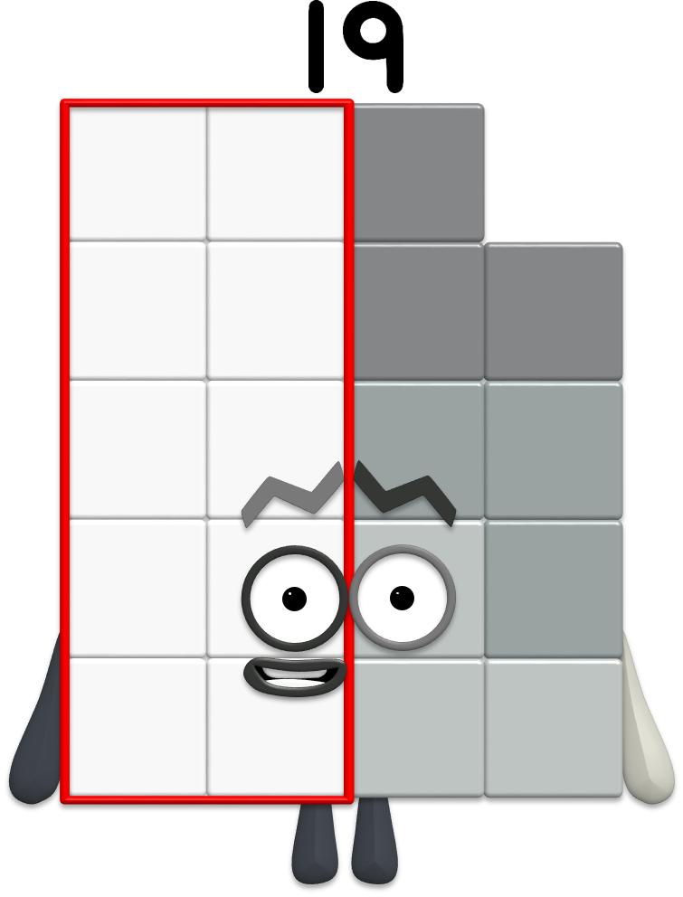 Numberblock Nineteen (with my updated rigs) by BluShneki522 on DeviantArt