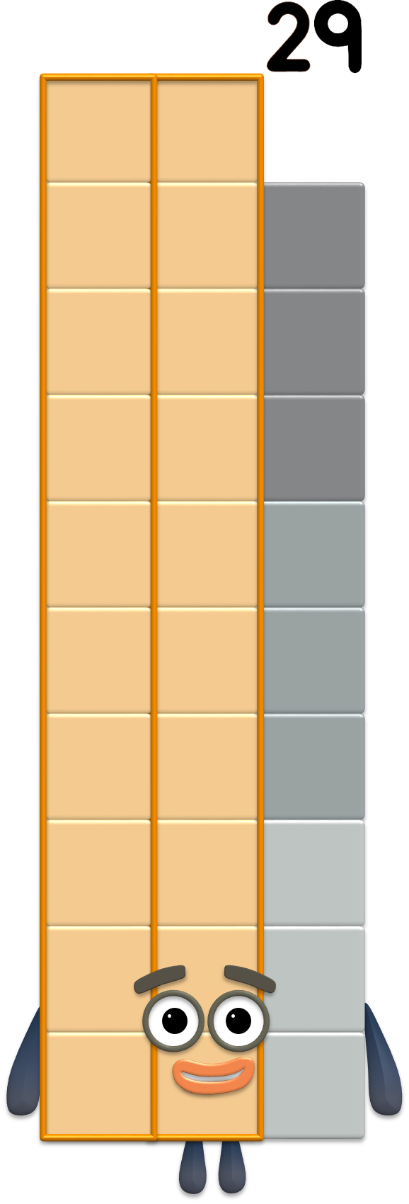 Numberblock Twenty-Nine (with my updated rigs) by BluShneki522 on DeviantArt