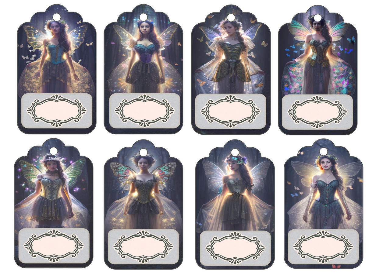 Fairy Tags with labels by Eclecticmarty on DeviantArt