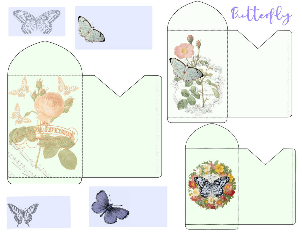 Butterfly Envelopes by Eclecticmarty on DeviantArt