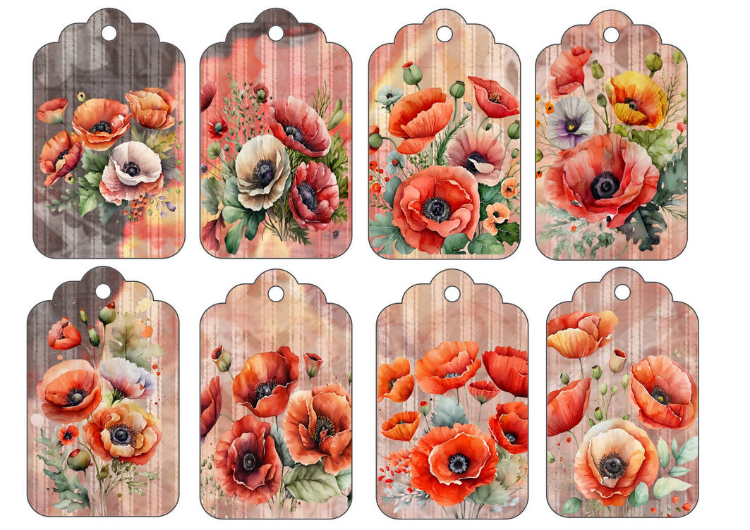 Flower Key Tags Flower Tags Four by Eclecticmarty on DeviantArt