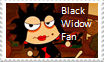 Black Widow Fan Stamp by 1313cookie