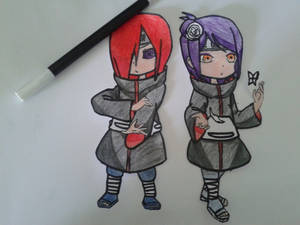 Nagato and Konan Chibi Drawing finish