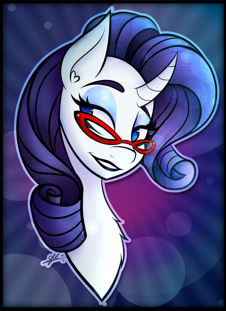 MLP Bust Print - Rarity 2.0 by CosmicChrissy on DeviantArt