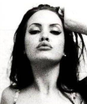 black and white angelina jolie