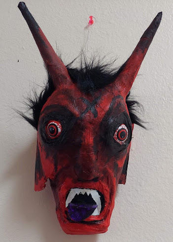 Paper mache devil mask by missmonster on DeviantArt