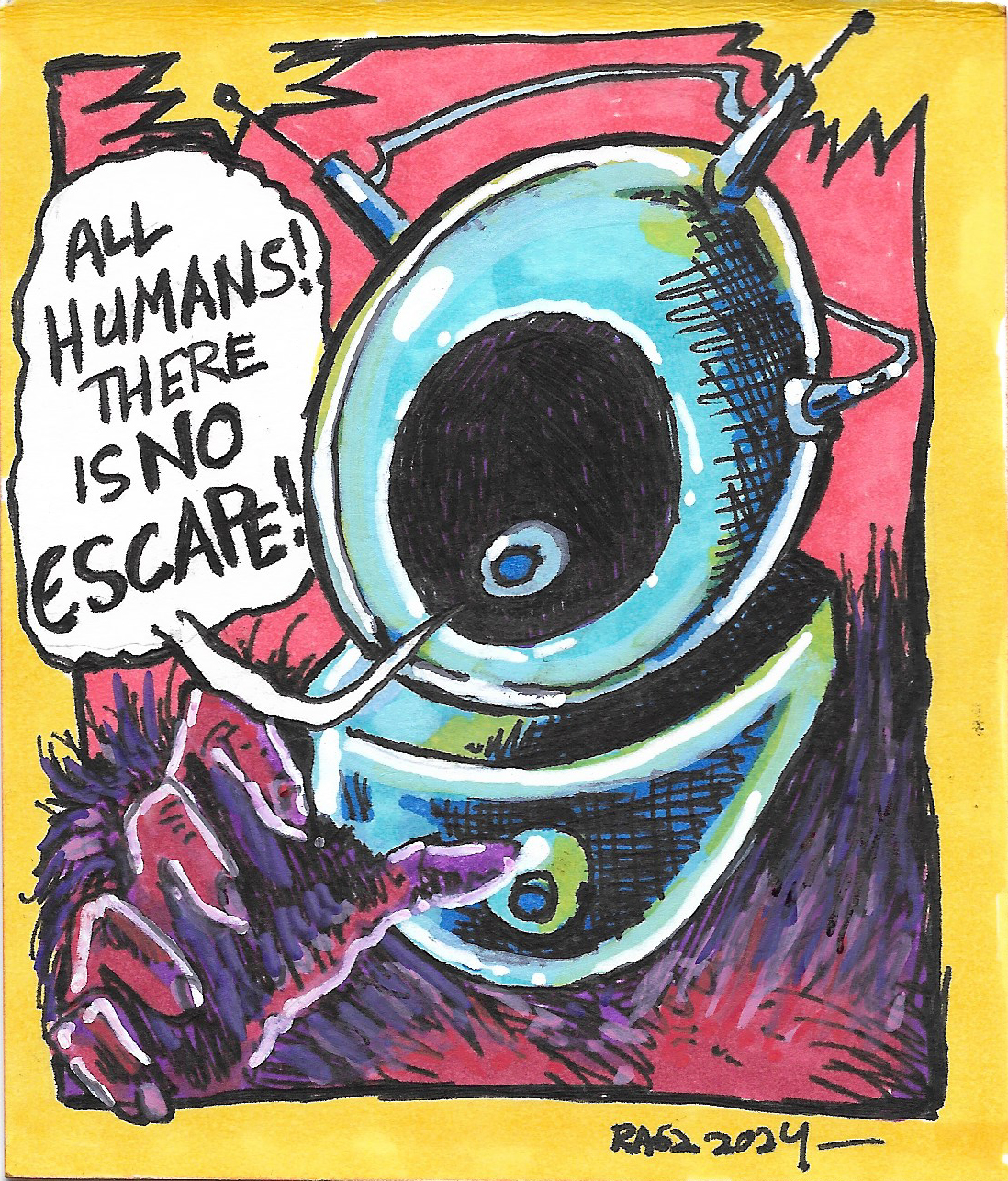Robot Monster Sketchcard