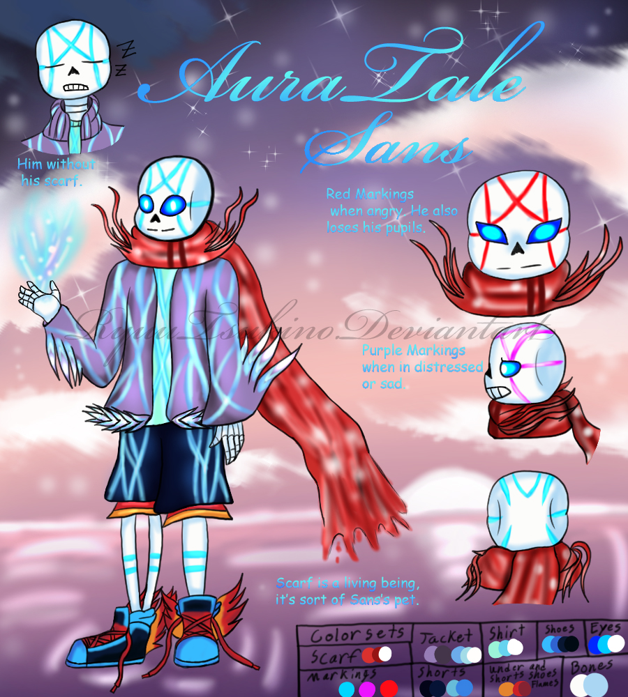 AuraTale: Aura!Sans Refrences Sheet by RyuuTsukino on DeviantArt