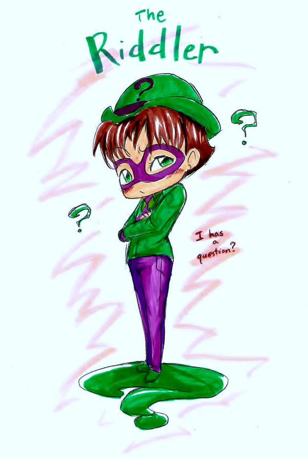The Riddler has a question by Waterwindow on DeviantArt