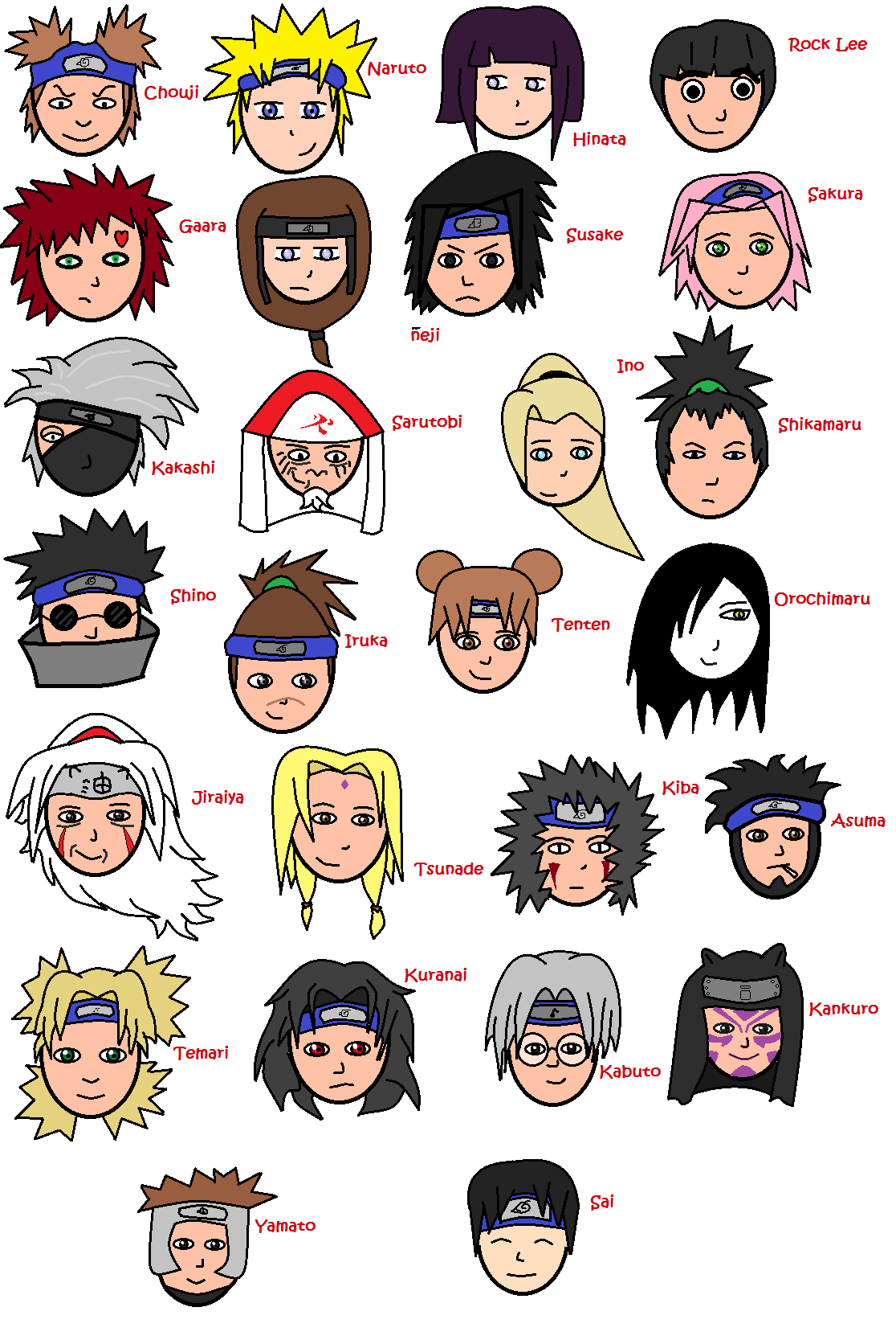 Naruto Shippuden Characters 1 by Valliegurl on DeviantArt