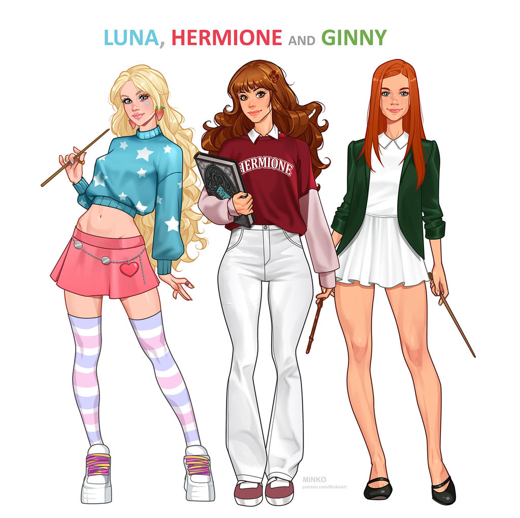 Luna Hermione Jinny By MinkoDraws On DeviantArt luna-hermione-jinny-by-minkodraws-on-deviantart