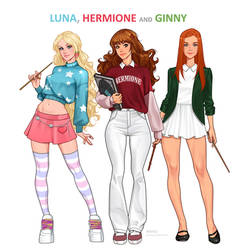 Luna + Hermione + Jinny