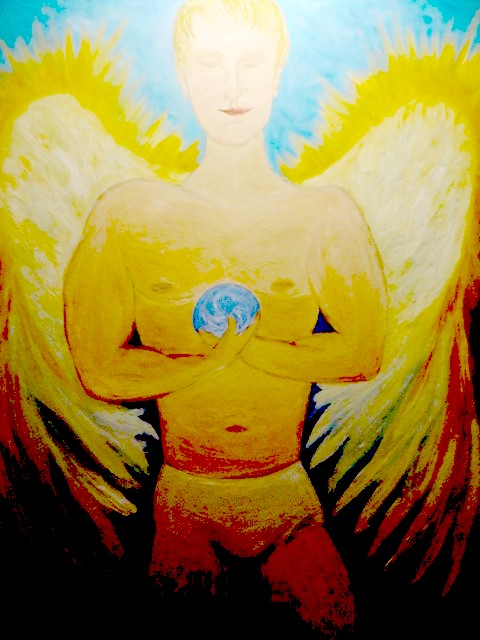 Winged Angel Male Altered Oil