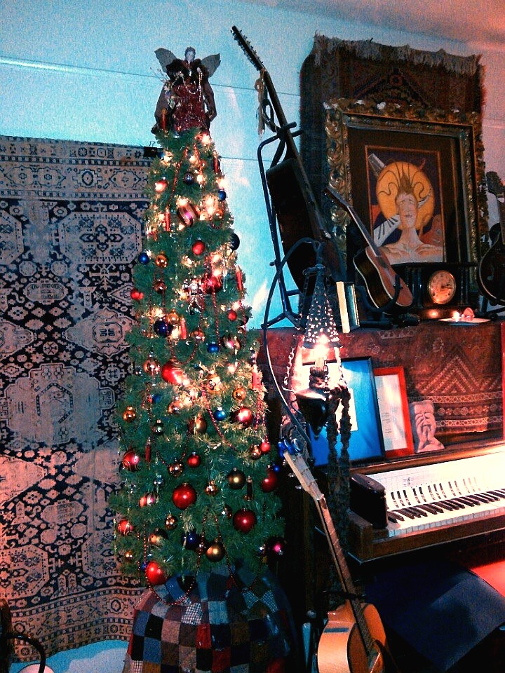 Music Teaching Studio with Christmas Tree