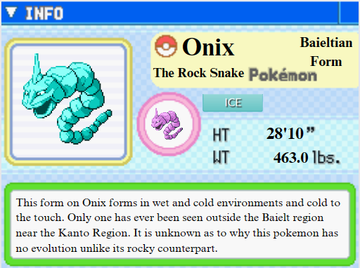 Onix  Pokédex