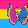 Pansexual Vivillon with flag