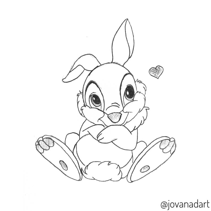 Disney Thumper sketch drawing by jovanadart on DeviantArt