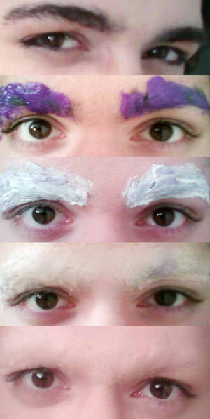 HOW TO COVER THICK EYEBROWS: Cosplay tutorial