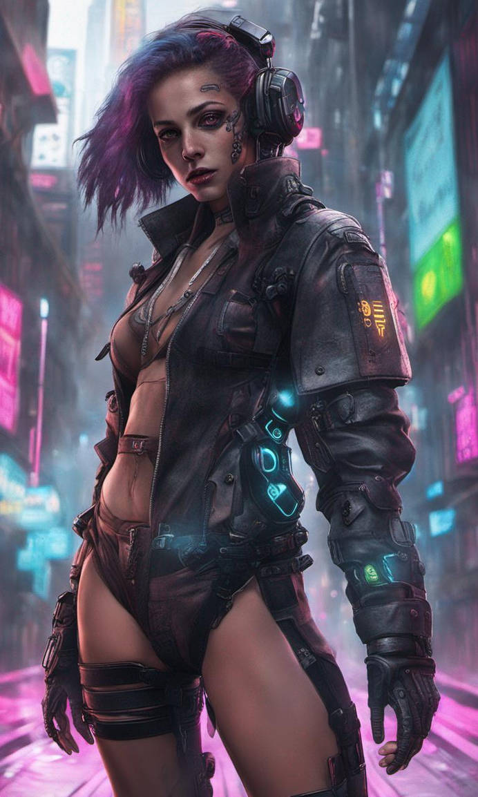 Cyberpunk chrome woman by mlsilverhand on DeviantArt