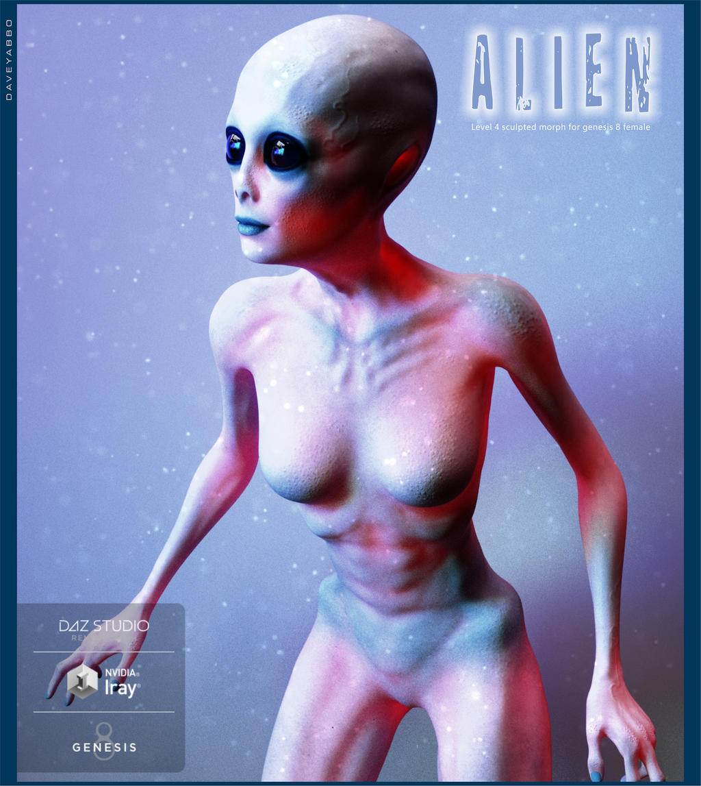 Alien Sculpt Blue Red Glow