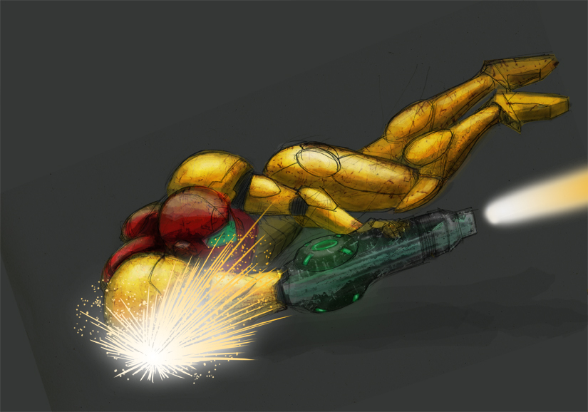 Samus shooting