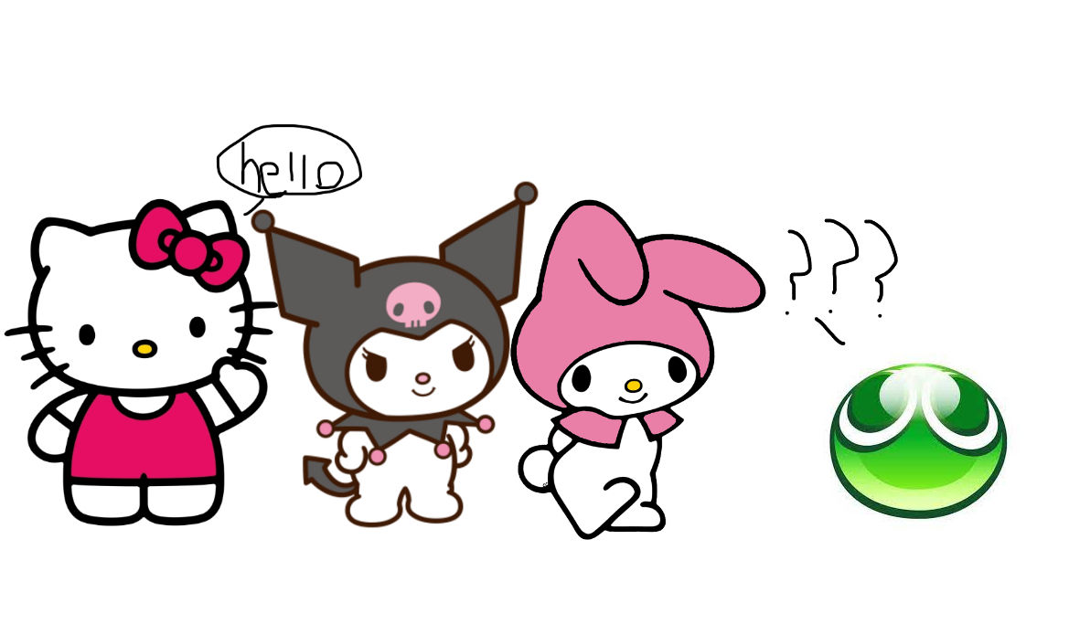 Hello Kitty X Kuromi X My Melody Talk To Puyo By Rainbowpearls222 On Hello Kitty X Kuromi X My Melody Talk To Puyo By Rainbowpearls222 On