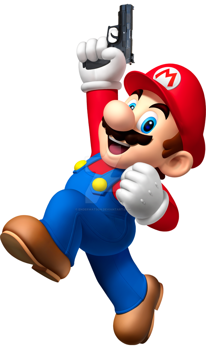 Mario With a Gun by EnderWatson on DeviantArt
