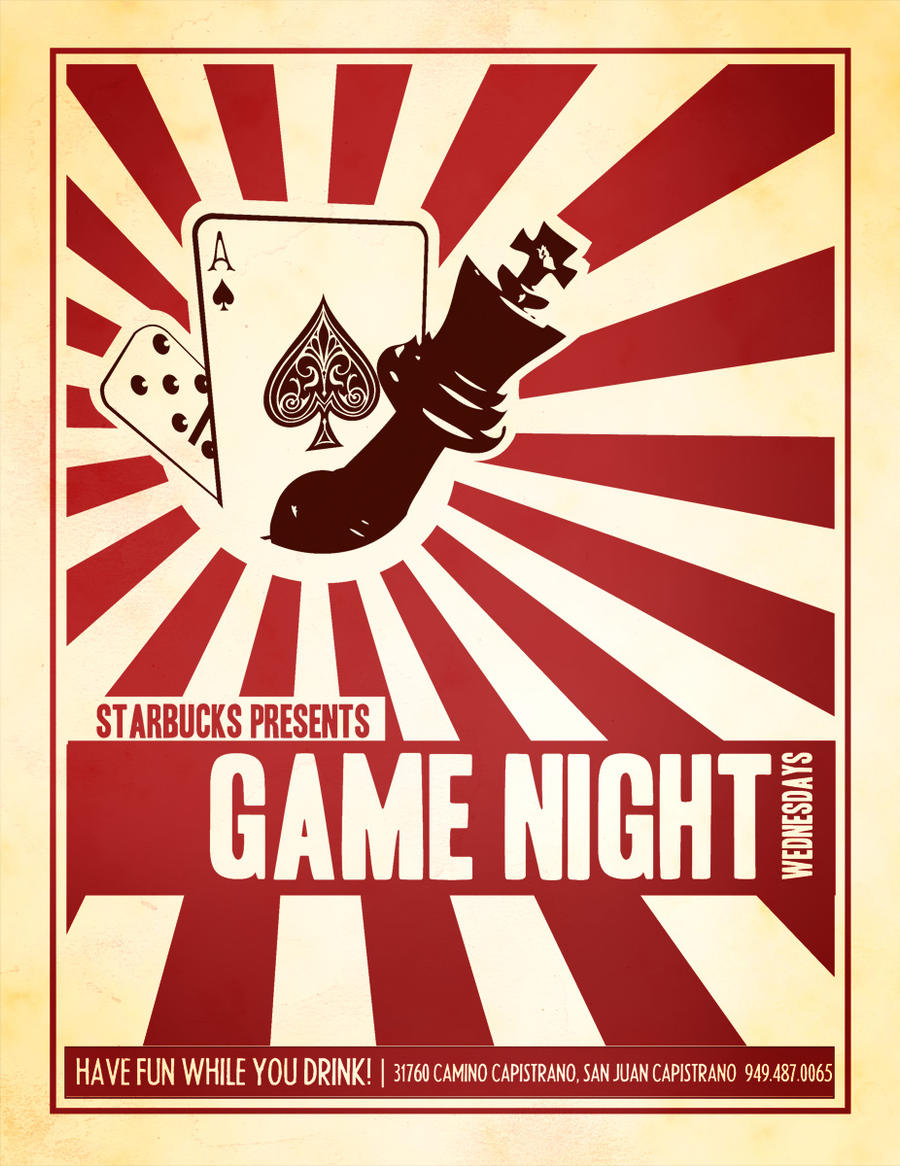 Starbucks Game Night Flyer