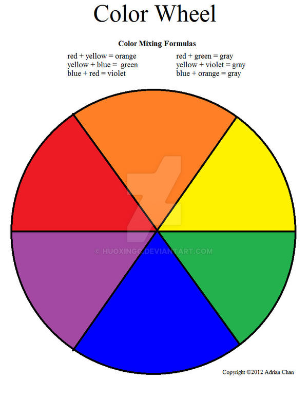 Color Wheel Worksheet Colored