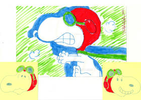 Snoopy Flying Ace Collage