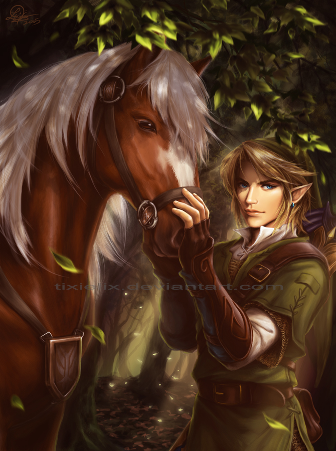 Link and Epona by TixieLix