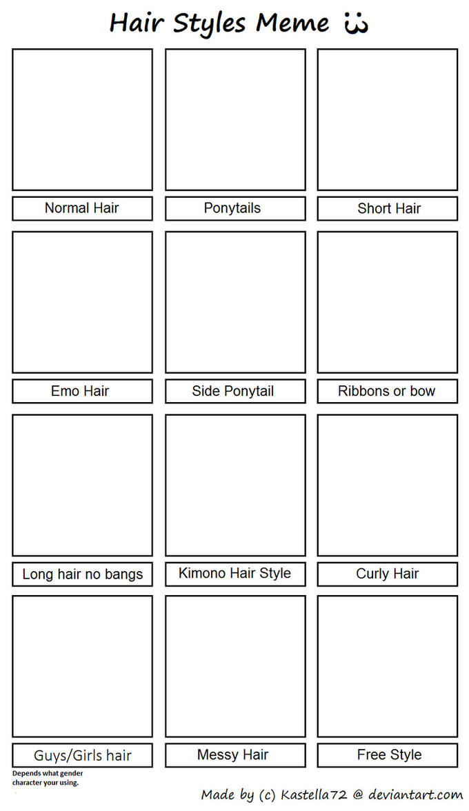 Hair Styles Meme Base by Kastella72