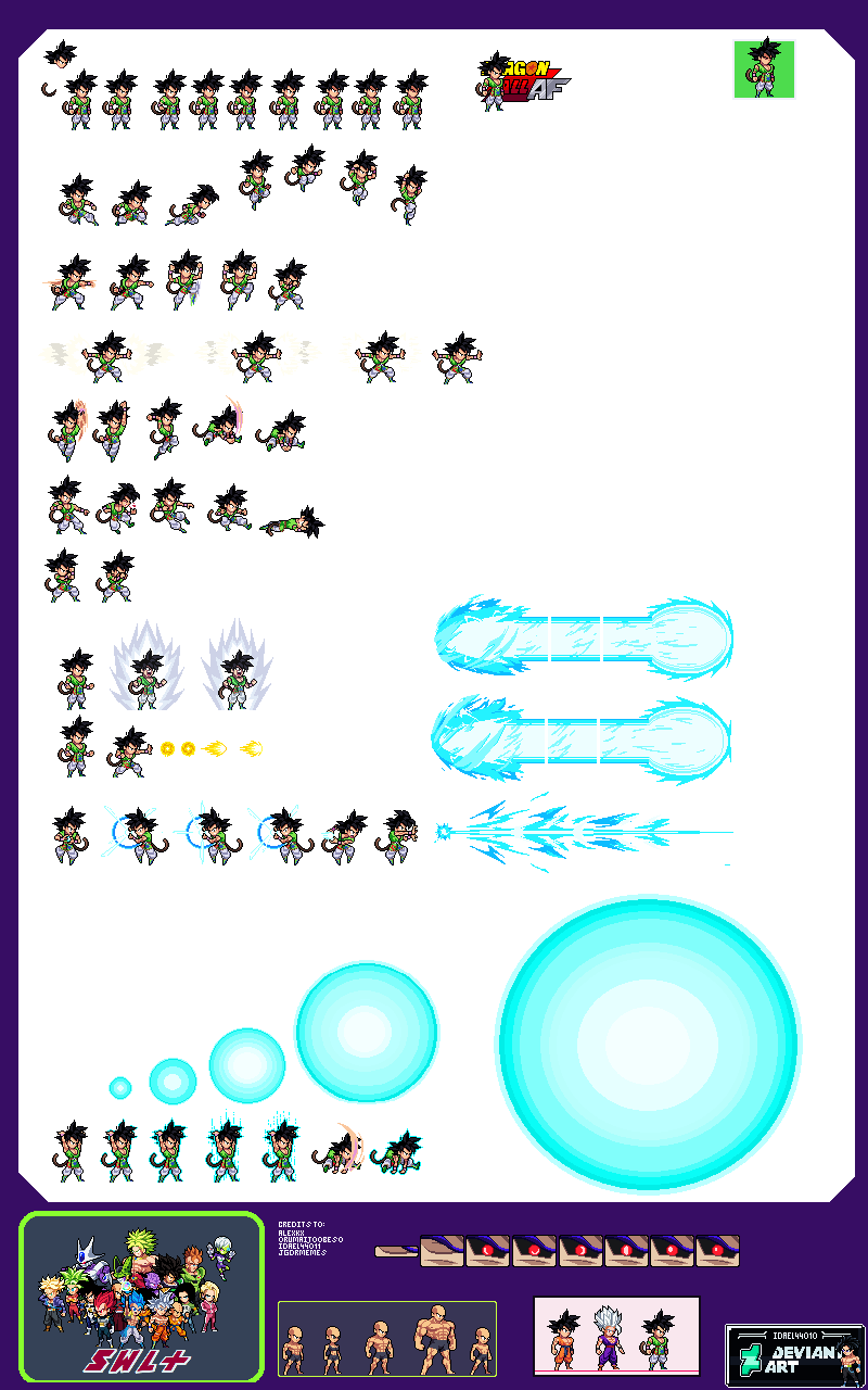 Goku AF swl sprite sheet by Idael44010 on DeviantArt
