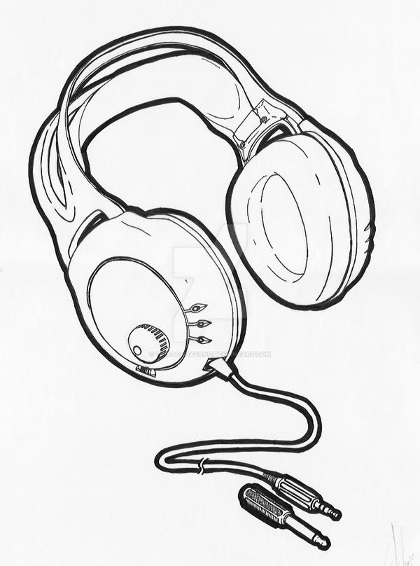 Headphones Drawing Final Art By Thiago Stefano On Deviantart Headphones Drawing Final Art By Thiago Stefano On Deviantart