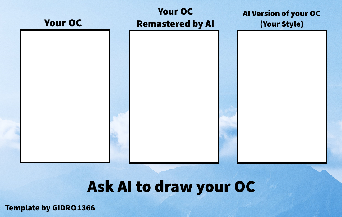 Oc Intro Drawing Ask AI to Draw your OC - Template by GIDRO1366 on DeviantArt