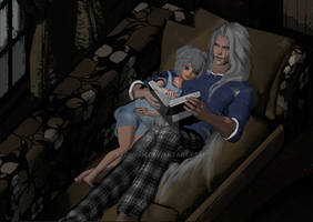 Sephiroth and his daughter!! reading time