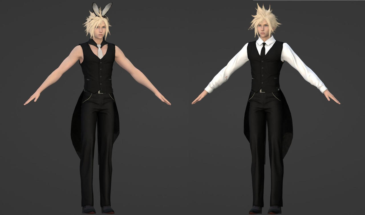 Ff7 Cloud bunny Wear by akonyah on DeviantArt