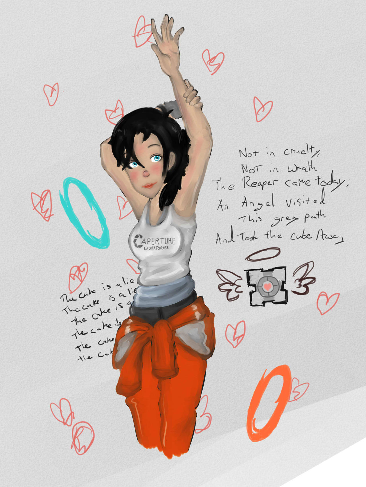 Portal Chell by 2ndhandhalfling on DeviantArt