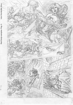 Red Sonja. Pencil pag3.