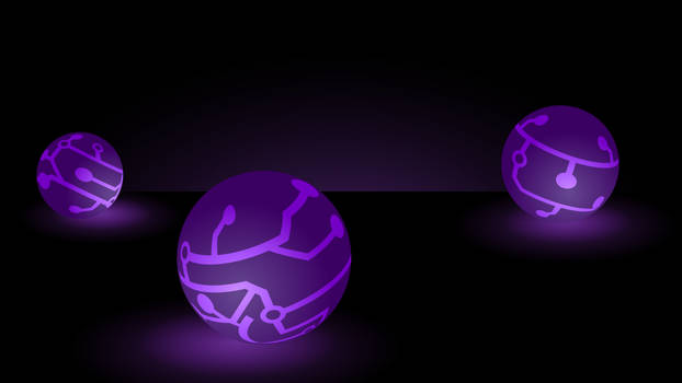 Purple Glowing Tech Ball Wallapaper