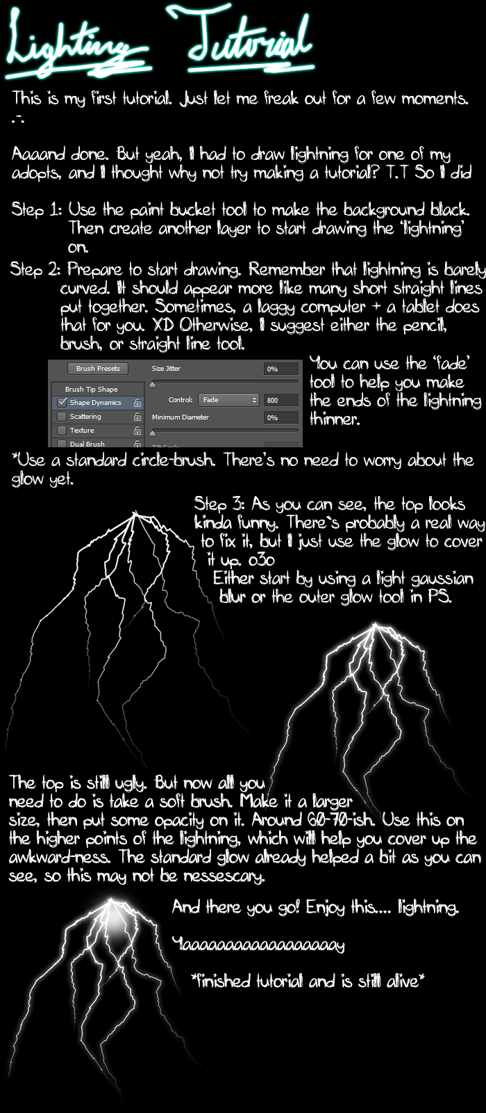 Drawing Lightning Magic How To Draw Realistic Lightning Step By Step