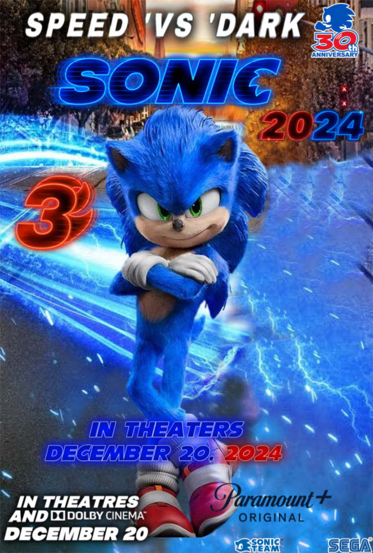 Sonic Movie Poster 3 (Fan Made), Sonic the Hedgehog (2020 Film)