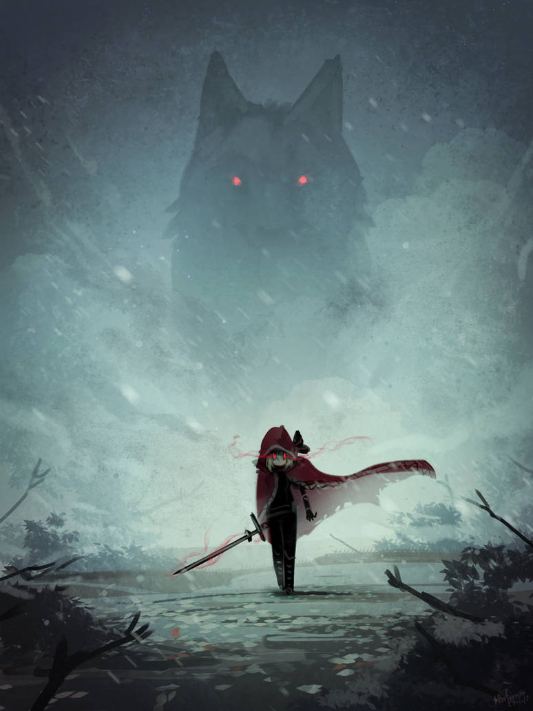 Red Hood and the Wolf by Porforever