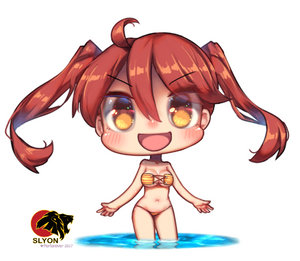 Chibi Bikini Girl - Sea Surface