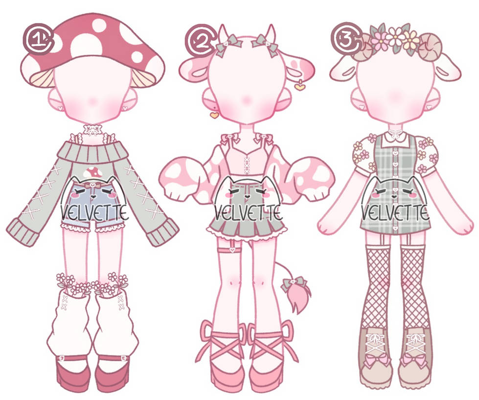 (CLOSED) Cottagecore Outfit Adopts! by Velvet-Bites on DeviantArt