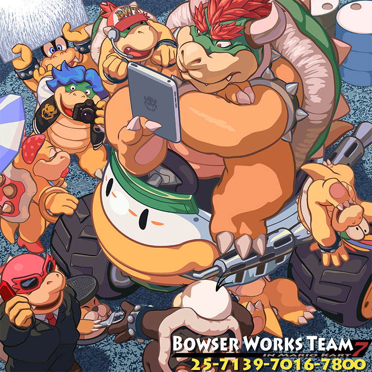 Bowser Works Team in Mario Kart 7