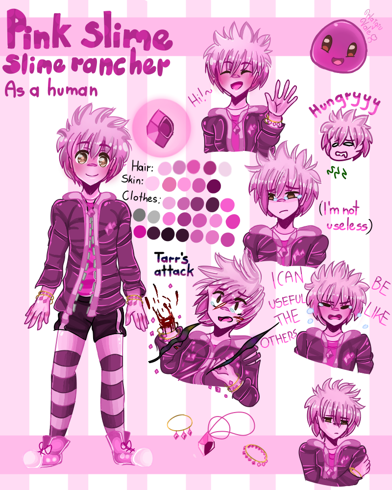 Human Gloop Slime Rancher - Pink slime as a human (half anime) by WaiqiuVale on ...