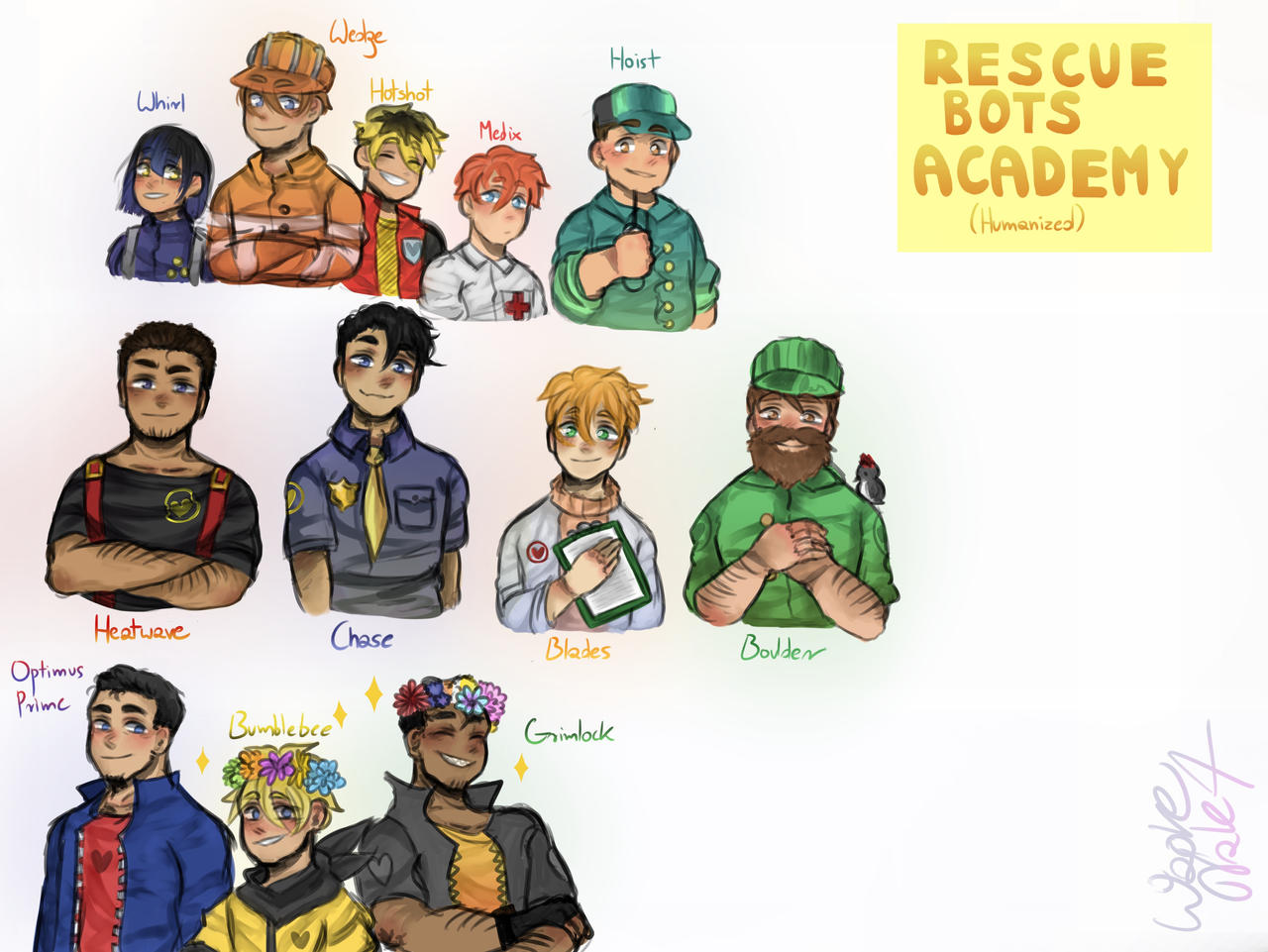 Rescue bots Academy - humanized by WaiqiuVale on DeviantArt